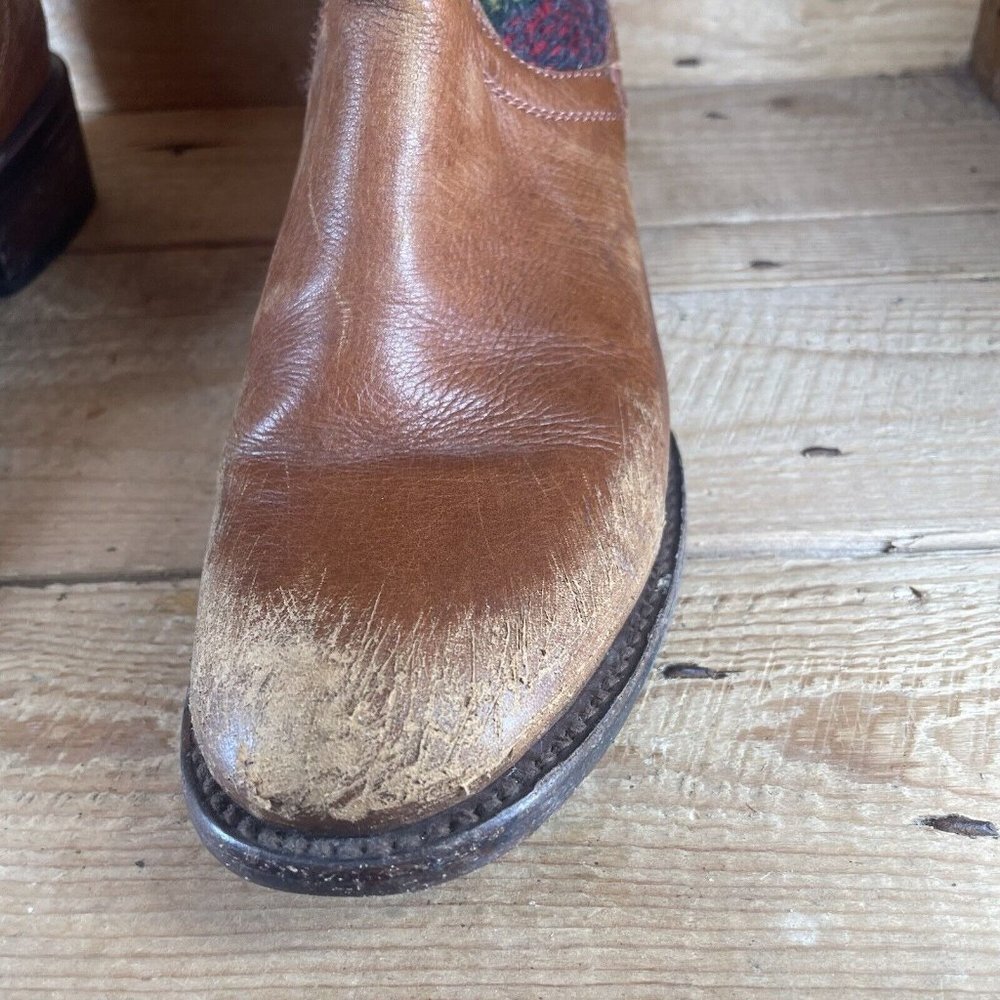 FREEBIRD by Steven Cablo Aztec Blanket Ankle Boots Gray Multi Womens US 6 $350 * - Picture 4 of 10